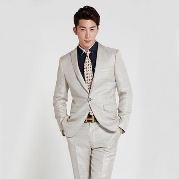 卡其色單上衣春款男士套裝休閑西裝男新郎結婚禮服11X單西