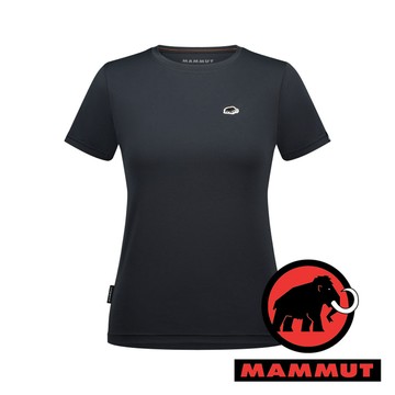 【MAMMUT 長毛象】Mammut女圓領排汗短袖T恤『黑PRT1』1017-05090 戶外 露營 登山 健行 休閒 時尚 旅遊 排汗 短袖 上衣 T恤