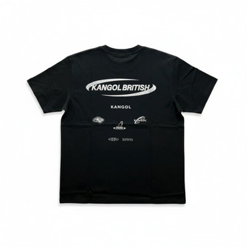 KANGOL 短T 黑色 落肩 涼感 復古印花T 短袖 中性 6625101320