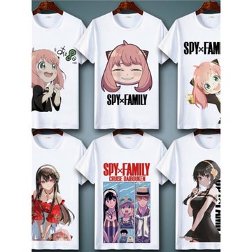 間諜過家家短袖T恤 Spy x Family阿尼亞福杰動漫周邊青少年上衣服