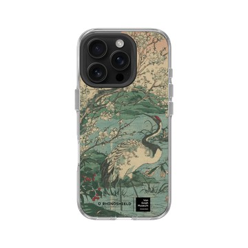 iPhone 16 Pro Clear 透明 - Van Gogh Museum - 鶴與櫻花選自草木花鳥圖會系列