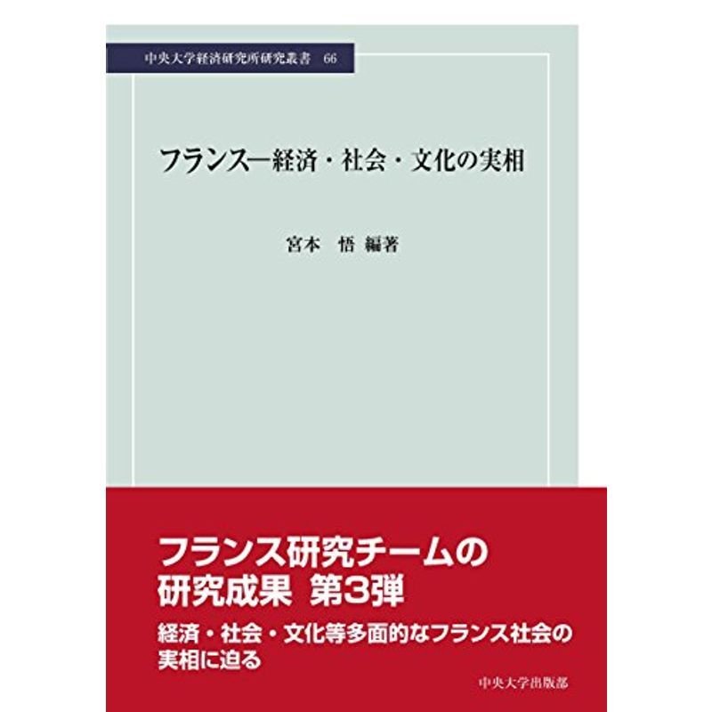 フランス 経済・社会・文化の実相 (中央大学経済研究所研究叢書66)