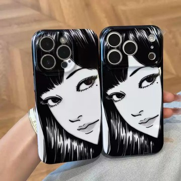 側臉少女適用蘋果17Promax菲林iphone手機殼16pro可愛超火15全包