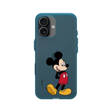 iPhone 17 Clear (相機按鈕) 夜幕藍 - 迪士尼-米奇 Mickey - 來！米奇站好