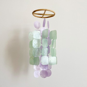 DIY-KIT|三清韓服-紫羅蘭-方形、圓形|貝殼風鈴手機| #0-362