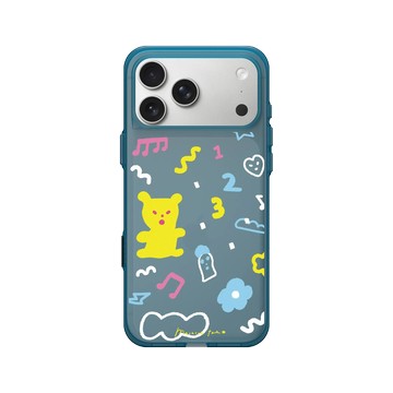 iPhone 17 Pro Max Clear (相機按鈕) 夜幕藍 - MacaronToe 馬卡龍腳趾 - 小熊軟糖派對 Gummy Party