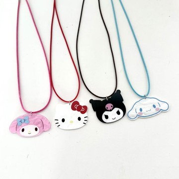 原創新款可愛三麗鷗項鏈Kitty貓庫洛米情侶項鏈日韓卡通少女頸鏈 z7301