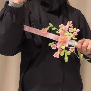 高 CP 值✨手作DIY 創意diy桃花劍春日製作氛圍扭扭棒花束手工閨蜜禮物拍照出片材料 互換禮物 情侶禮物