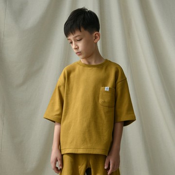 Essential-03 五分袖毛圈口袋Tee(親子款)