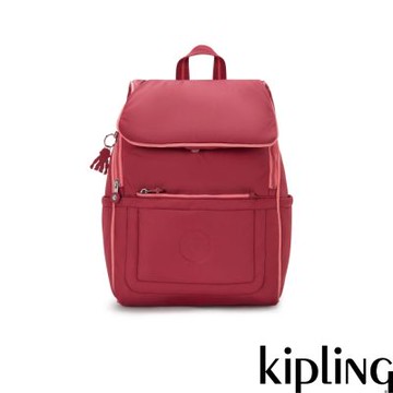 Kipling (網路獨家款)酒紅色輕盈蓬感後背包-BOLEN