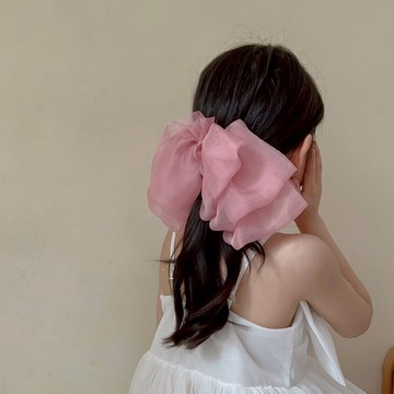 🎀 台灣現貨 🎀 韓系雪紡大蝴蝶結髮夾 馬尾大蝴蝶結夾 小公主髮夾 兒童髮夾 少女髮夾