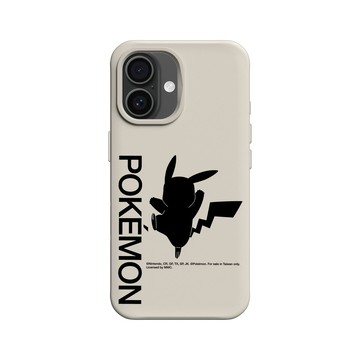 iPhone 16 SolidX 貝殼灰 - 寶可夢 Pokemon - 皮卡丘剪影
