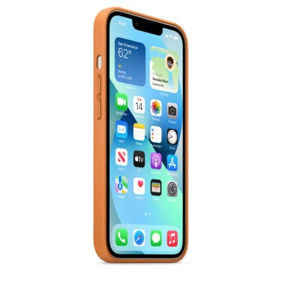 Apple 純正 iPhone13 レザーケース ゴールデンブラウン MagSafe対応