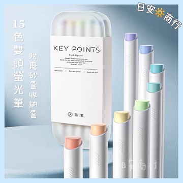 【日安商行🔆台灣現貨】螢光筆 透明筆盒 透明收納盒 莫蘭迪色 馬卡龍色 螢光色 簡繁 手帳 筆記必備 質感文具 辦公學習