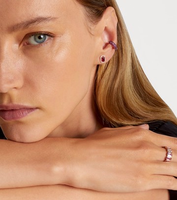 Shay Jewelry Jumbo 18kt gold ear cuff with rubies