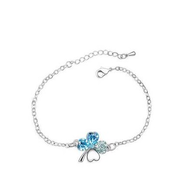 現貨+預購 925純銀手鍊 水晶銀飾-獨特精選四葉草風格母親節生日情人節禮物女飾品4色73az2【獨家進口】【米蘭精品】