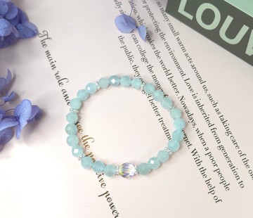 海藍寶天然石施華洛世奇手鏈