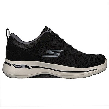 Skechers Go Walk Arch Fit [216254BKGY] 男 健走鞋 運動 健行 支撐 透氣 黑灰
