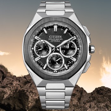 CITIZEN 星辰 限量 鈦 八角 GPS衛星對時光動能計時手錶 618送禮首選 CC4104-53E