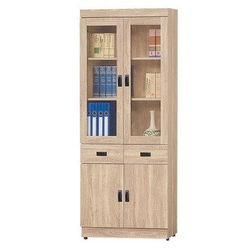 Boden-達爾思2.7尺四門二抽書櫃/收納櫃