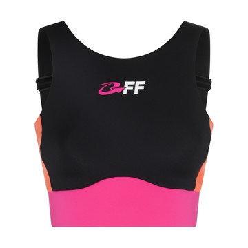 Off-white - Black Fuchsia And Orange Stretch Top