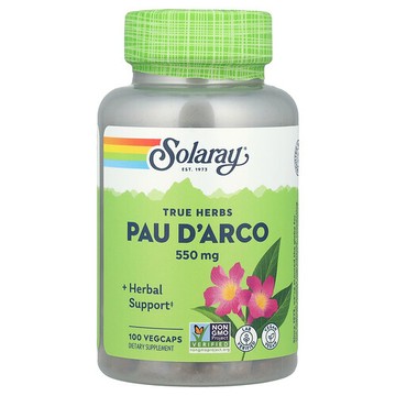 Solaray, 真實草本，保哥果，550 毫克，100 粒素食膠囊