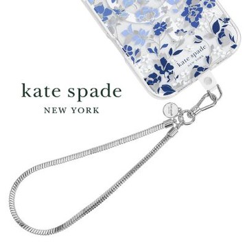 【kate spade】精品手機掛鍊 銀色