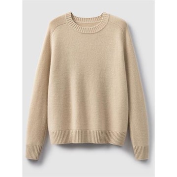 高端圓領羊絨衫女秋冬馬鞍肩打底100純山羊絨純色保暖針織毛衣