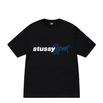 STUSSY 24SS SPORT SCRIPT TEE BLACK