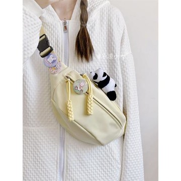 輕便小眾斜挎腰包日系ins簡約小清新百搭小包包休閑森系少女胸包