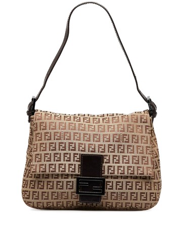 Fendi Pre-Owned - Mamma Forever Zucchino shoulder bag - women - Canvas - One Size - Brown