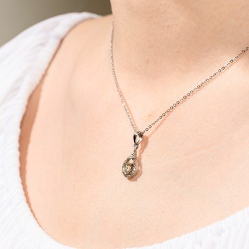 調頻之石｜巴基斯坦赫基蒙 閃靈鑽 雙尖 天然水晶項鍊 N04-34