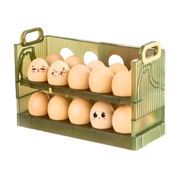 SUNORO 自動翻轉雞蛋收納盒 20格  1個  綠色  25.5 x 10 x 17cm