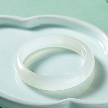 【現貨】冰種玉髓手鐲天然瑪瑙白月光高冰送媽媽禮物玉石手鐲飾品鐲子廠家【北歐家居生活】