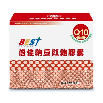 BEST倍佳 納豆紅麴Q10膠囊 100顆/盒