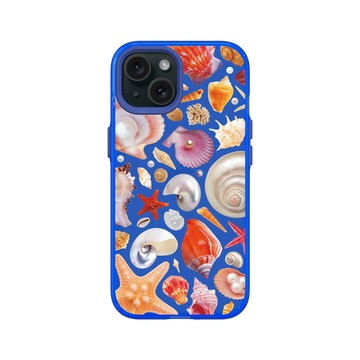 iPhone 15 Clear 激光藍 - Ocean Collection: Let's Sea 海洋系列：一路向海 - 海灘尋寶（暖色調）