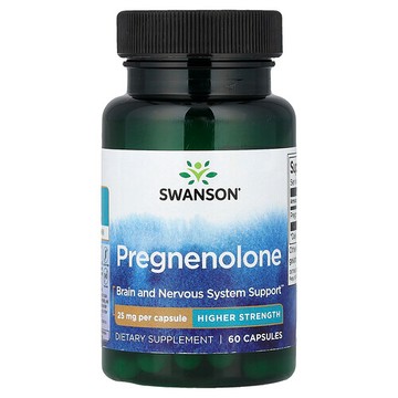 Swanson Vitamins, 孕烯醇酮膠囊，25 毫克，60 粒膠囊