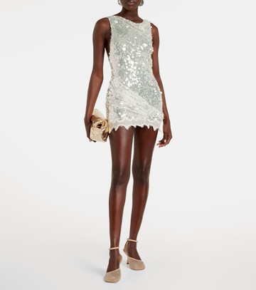 Christopher Esber Opaline sequined lace-trimmed minidress