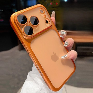 電鍍膚感磨砂 半透明輕薄 帶鏡頭膜 手機殼 適用於 iPhone 17 16 15 14 13 Promax 防摔殼