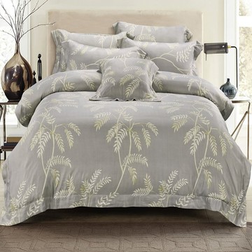 Annette 萊賽爾吸濕排汗薄床包兩用被4件組 台灣製  Queen Size  夕顏  薄床包 + 枕套 2個 + 兩用被