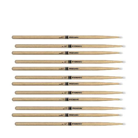 ProMark Rebound 7A Hickory Drumsticks, Oval Nylon Tip (6 Pack)