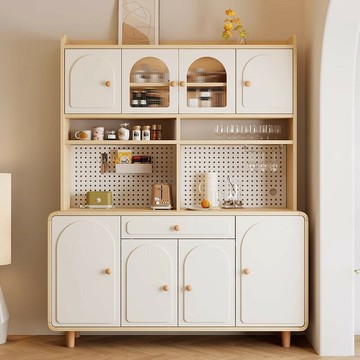 免運 酒櫃 玄關櫃 紅酒架 紅酒擺件 隔斷 奶油風酒柜餐邊柜靠墻一體家用小型客廳現代簡約置物架展示柜收納