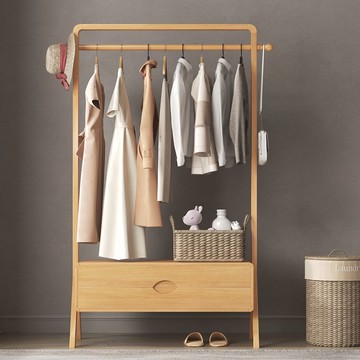免運附發票 超低價 工廠直銷 實木衣帽架掛衣架落地立式家用臥室房間衣服收納衣架子衣帽間簡約 出貨快CH3070