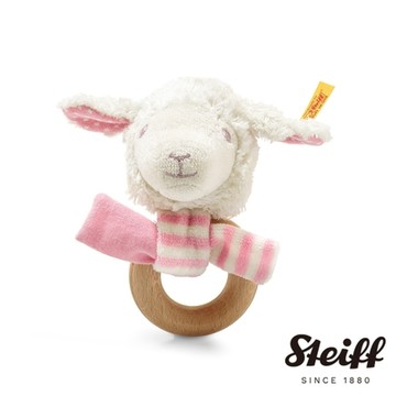 STEIFF德國金耳釦泰迪熊 Liena Lamb Grip Toy 有機棉羊 嬰幼兒手搖鈴