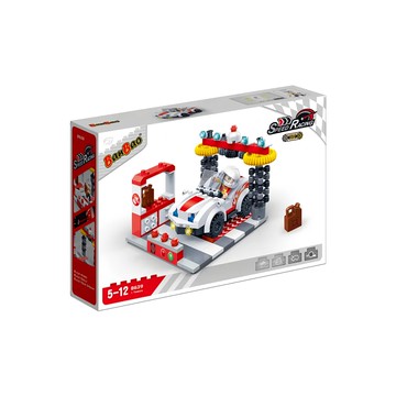 邦寶積木 極速賽車系列 B639 益智積木 台灣奇美塑膠原料製造  清洗養護區  1盒