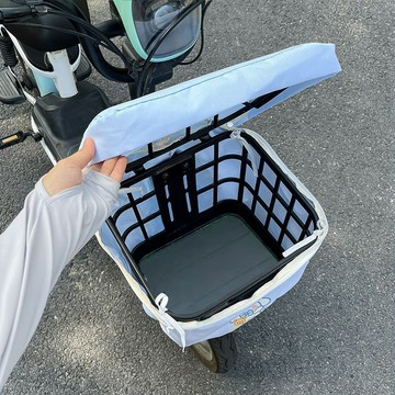 卡通電動車防雨罩車筐防水防曬專用防塵收納包保護罩前車筐儲物包