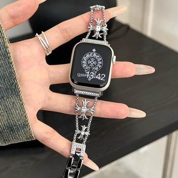 鋯石克羅心金屬Apple Watch錶帶  適用於iwatch/applewatch+全系列通用