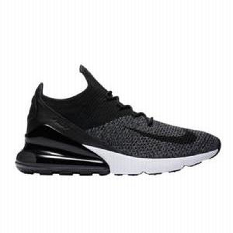 Air max 270 flyknit 2025 black and white stripes