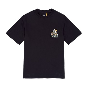 5th STREET｜男裝｜帳篷印花短袖T恤｜黑色
