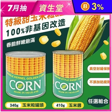 【同興】玉米粒／玉米醬任選 成分天然 無化學添加物 罐頭